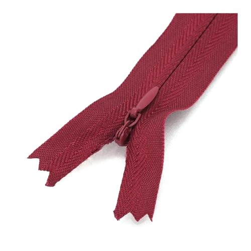5 Stück 5# 18 cm bis 60 cm Nylon-Spulenreißverschlüsse zum Schneidern von Kleidern, Kissen, Röcken und Hosen, unsichtbares Reparaturset,Burgund,40 cm 5 Stück 5# 18 cm bis 60 cm Nylon-Spulenreißverschlüsse zum Schneidern von Kleidern, Kissen, Röcken und Hosen, unsichtbares Reparaturset,Burgund,40 cm von Belivceng