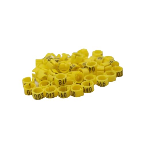 Identifizieren Ring Brieftaube Training Supplies Bein Nummer Vogel Bands Innen Durchmesser 8mm,Gelb,100 Stück Identifizieren Ring Brieftaube Training Supplies Bein Nummer Vogel Bands Innen Durchmesser 8mm,Gelb,100 Stück von Belivceng