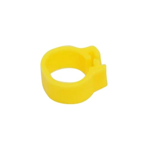 Vogel Papagei Clip Ringe Band Fuß Ring Taube Identifikation Ring Liefert Innen Durchmesser 8mm,Gelb,200 Stück von Belivceng
