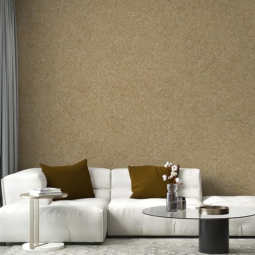 Belka B2 Beige Tapete - Reine Baumwolle - Langlebig - Selbstklebend - Wärme- & Schalldämmend - Modern & Stilvoll, DIY Öko & Natürlich | ca. 3,5 qm (m²) von Belka