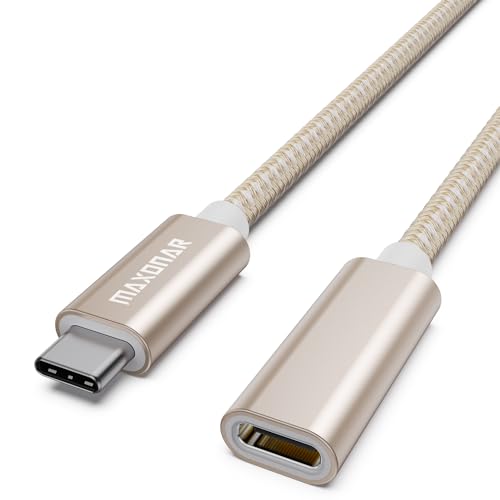 USB C Verlängerungskabel (1,8m/6FT) Maxonar USB3.2(5Gbit/s) Typ C Stecker-Buchse Verlängerung 5A Laden für PSVR2 Mac Book Air 2022 M2 M1 Max i Pad air5/Galaxy S23/S22/S21 Note20 Pixel 8 Dell XPS Gelb von Belker