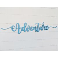 Abenteuer Wort Ausschnitt | Holzbuchstaben Adventure Zeichen von BellAndTheWhistle