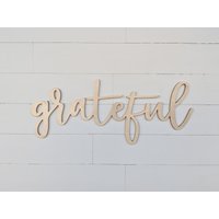 Dankbar Wort Ausschnitt | Holzbuchstaben Dankbares Zeichen Dankbar Wort Ausschnitt | Holzbuchstaben Dankbares Zeichen von BellAndTheWhistle