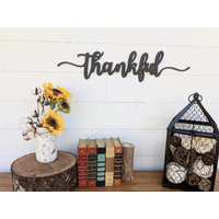 Dankbar Wort Ausschnitt | Holzbuchstaben Dankbares Zeichen von BellAndTheWhistle
