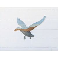 Holz-Ente-Wand-Kunst | Ente Wandbehang Entenförmige Fluss-/Seeszene von BellAndTheWhistle