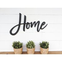 startseite Wortausschnitt | Holzbuchstaben Home-Schild Heimdekoration von BellAndTheWhistle