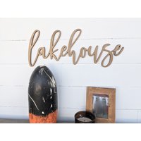 Lakehouse Schild, Wort Ausschnitt, 1/2 "Dicke Holzbuchstaben 1/2"Dicke von BellAndTheWhistle