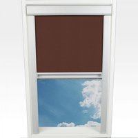 Bella Casa, Dachfensterrollo Verdunklung, 74 x 61,3 cm (Höhe x Breite), braun/silber von Bella Casa