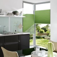 Klemmfix Thermo-Plissee verspannt, Verdunklung, 60 x 130 cm (Breite x Höhe), apfelgrün von Bella Casa