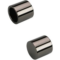 Endstück Endknopf für Stilstange Gardinenstange Profilrohr 16 mm Ø, Endkappe, titan von Bella Casa