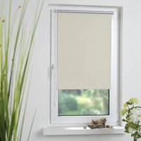 Klemmfix Rollo verspannt, Sichtschutz, thermobeschichtet, verdunkelnd, creme, 75 cm x 150 cm (B x H) Klemmfix Rollo verspannt, Sichtschutz, thermobeschichtet, verdunkelnd, creme, 75 cm x 150 cm (B x H) von Bella Casa