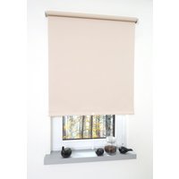 Bella Casa Rollo, Mittelzugrollo Uni Verdunkelung, 102 x 180 cm, cream von Bella Casa