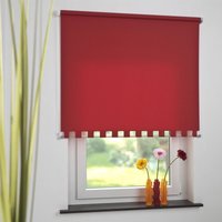 Bella Casa Seitenzugrollo Kettenzugrollo Volantrollo Rollo Eckig lichtdurchlässig 112 x 180 cm rot f von Bella Casa