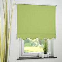 Seitenzugrollo Kettenzugrollo Volantrollo Rollo Klassik Verdunklung 62 x 180 cm grün für Fenster von Bella Casa