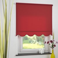 Bella Casa Seitenzugrollo Kettenzugrollo Volantrollo Rollo Klassik lichtdurchlässig 62 x 180 cm rot von Bella Casa