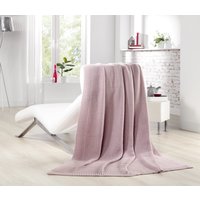 Strickdecke, ca. 130 x 170 cm - Rose von Bella Casa