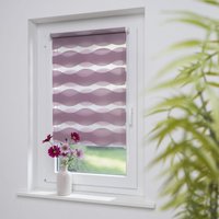 Klemmfix Duo-Rollo 60 x 150 cm "wave" altrosa von Bella Casa