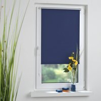 Klemmfix Rollo verspannt, Sichtschutz, thermobeschichtet, verdunkelnd, blau, 80 cm x 150 cm (B x H) von Bella Casa