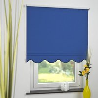 Seitenzugrollo Kettenzugrollo Volantrollo Rollo Klassik Verdunklung 102 x 180 cm blau für Fenster von Bella Casa
