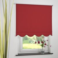 Seitenzugrollo Kettenzugrollo Volantrollo Rollo Klassik Verdunklung 122 x 180 cm rot für Fenster von Bella Casa