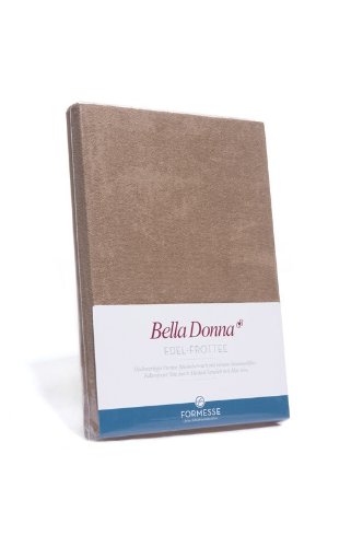 Bella Donna Edel-Frottee Spannbetttuch in 140x200 bis 160x220, für Wasserbetten und Matratzen (0114-wollweiss) von Bella Donna Edel-Frottee