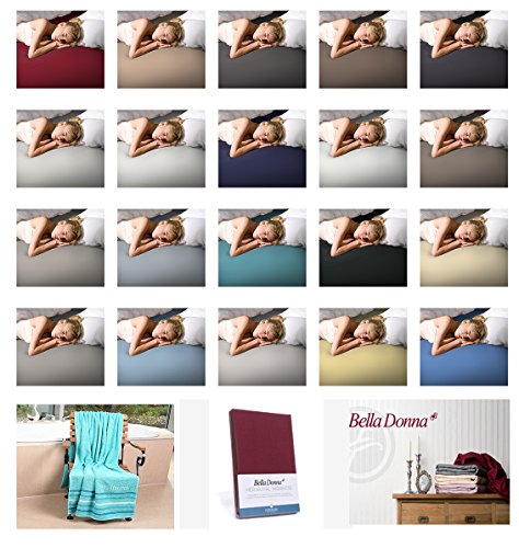 2er Set Bella Donna Jersey Spannbettlaken mit GRATIS Saunatuch in 90x200 cm bis 100x220 cm 2er Set Bella Donna Jersey Spannbettlaken mit GRATIS Saunatuch in 90x200 cm bis 100x220 cm von Bella Donna