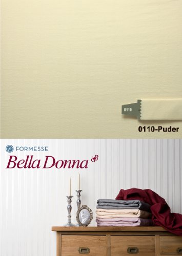 Bella Donna „Cher“, Jersey-Spannbettuch, baumwolle, cremefarben, 120cm x 200cm von Bella Donna