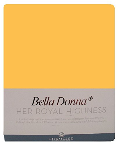 Bella Donna Jersey Spannbettlaken 120/200 - 130/220 Goldgelb (0040) von Bella Donna
