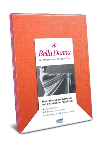 Spannbettlaken Bella Donna Jersey für Matratzen & Wasserbett 140-160 x 200-220 cm in Mango von Bella Donna
