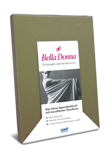 Spannbettlaken Bella Donna Jersey für Matratzen & Wasserbett 140-160 x 200-220 cm in Olive von Satya