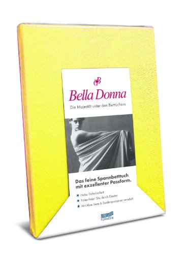 Formesse – Bella Donna Jersey. Edles Jersey-Spannbettlaken 200x220-200x240 cm - bis 30cm Höhe - 97% Baumwollzwirn, 3% Elastan, Aloe Vera und Arganöl/Spannbetttuch aus Deutschland - Goldgelb von Bella Donna