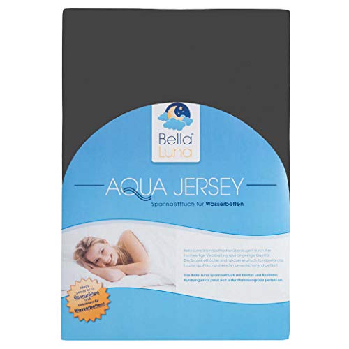 Bella Luna - Spannbettlaken 180x200cm für Boxspringbett auch passend für 200x200 cm / 200x210cm / 200x220cm Übergröße Jersey Bettbezug Baumwolle Elastan Bettlaken 180x200cm bis 200x220 cm - Anthrazit Bella Luna - Spannbettlaken 180x200cm für Boxspringbett auch passend für 200x200 cm / 200x210cm / 200x220cm Übergröße Jersey Bettbezug Baumwolle Elastan Bettlaken 180x200cm bis 200x220 cm - Anthrazit von Bella Luna