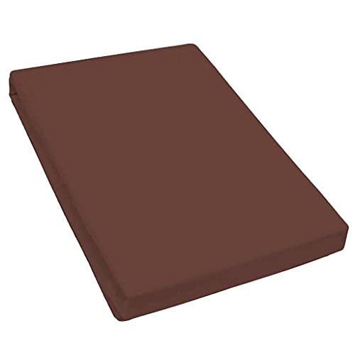 Bella Luna Jersey de Luxe Spannbettlaken in Kaffee-Braun | Bettbezug für Wasserbetten, Boxspringbetten & Übergrößen | Größe 200x220 bis 200x240 cm | pflegeleichtes Spannbetttuch aus 97% Baumwolle von Bella Luna