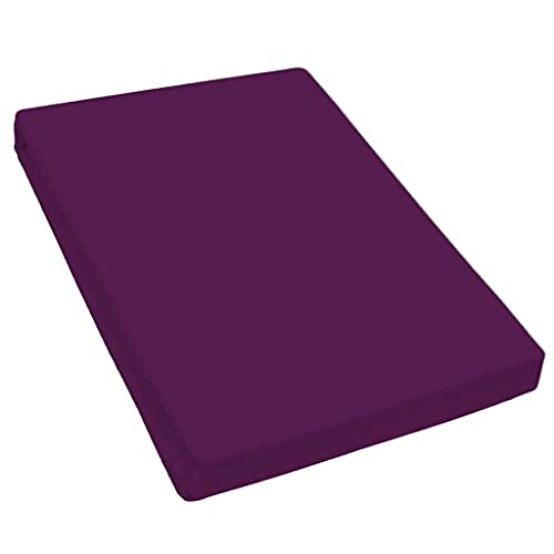 Bella Luna - Spann-Bettlaken 180x200cm für Boxspringbett auch passend für 200x200 cm / 200x210cm / 200x220cm Übergröße Jersey Bettbezug Baumwolle Elastan Bettlaken 180x200cm bis 200x220 cm - Pflaume Bella Luna - Spann-Bettlaken 180x200cm für Boxspringbett auch passend für 200x200 cm / 200x210cm / 200x220cm Übergröße Jersey Bettbezug Baumwolle Elastan Bettlaken 180x200cm bis 200x220 cm - Pflaume von Bella Luna
