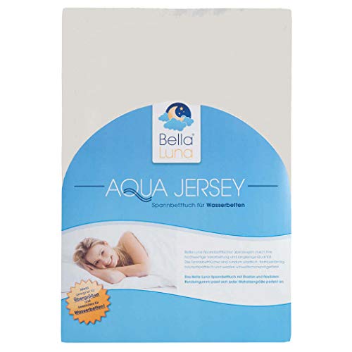 Premium Spannbettlaken mit Gummizug für Wasserbetten Boxspringbetten Übergröße Jersey Matratzenbezug Bettbezug Baumwolle Elastan Laken Wasserbettbezug 180-200 x 200-220 cm - Schnee Premium Spannbettlaken mit Gummizug für Wasserbetten Boxspringbetten Übergröße Jersey Matratzenbezug Bettbezug Baumwolle Elastan Laken Wasserbettbezug 180-200 x 200-220 cm - Schnee von Bella Luna