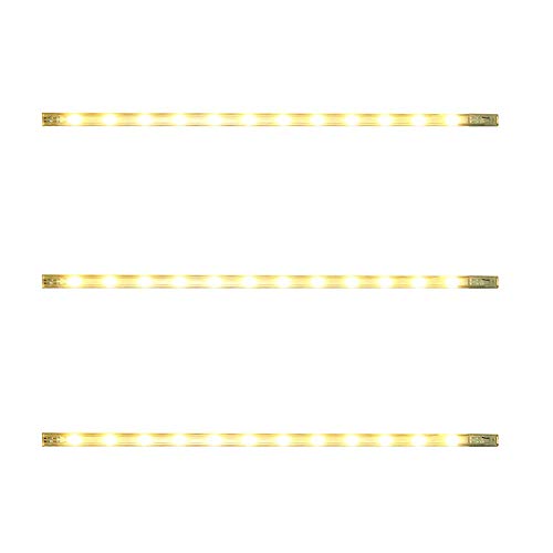 Dapo 3x Verlängerungs-Stick für LED-Lichtleiste Lichtfarbe warmweiß, je 30 cm, inclusive je 12 LEDs, 0,8 W, Küchen-Regal-Wand-Schrank-Möbel-Schaufenster-Licht-Stab-Leiste-Stick von Dapo