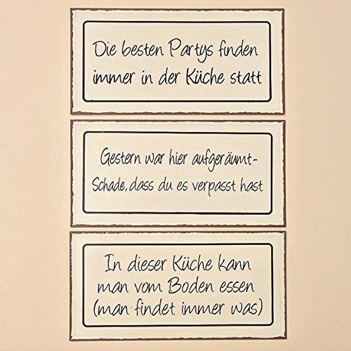 Bella-Vita GmbH 1x Schild Trudi zum Aufhängen mit Spruch Oben Vintage Spruchschilder Bilder Wanddeko Wandbilder (Oben 40x20cm) von Bella-Vita GmbH