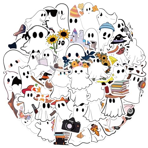 150 Stück Halloween Geister-Sticker – Süße Dekosticker für Partys， Kinder， Teens und Erwachsene – Ideal für Wasserflaschen， Laptops und Tassen （Ghost50） von BellaBlend