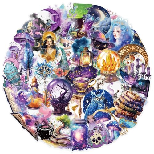200 Stück Transparente Magische Planeten-Sticker – Mystische Dekosticker für Hexenküche, Scrapbooking, Journaling und mehr – Perfekt für Kinder und Erwachsene von BellaBlend