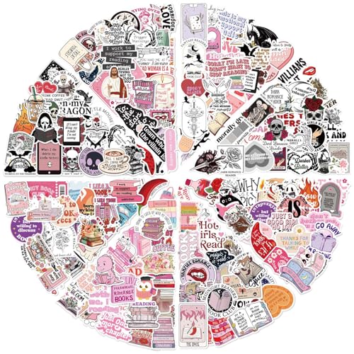 400 Stück Holografische Bookish-Sticker – Vinyl-Wasserfeste Booktok-Dekos für Kindle, Wasserflaschen, Laptops, Handys & Journale – Ideal für Erwachsene von BellaBlend