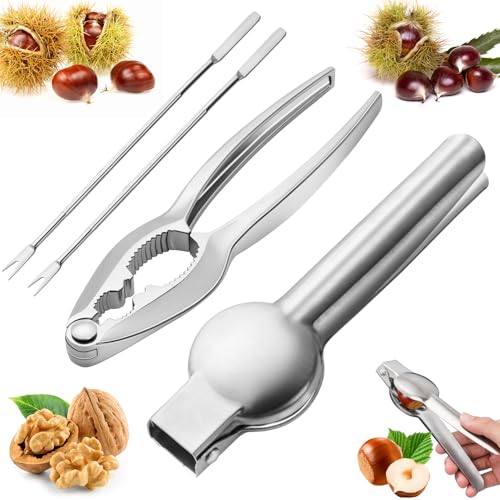 BellaGesundheit Kastanienschneider, Kastanienöffner, Edelstahl Kastanienschneider, Kastanienzange, Kastanienclip, Nussknacker für Walnüsse, Kastanien, Nüsse von BellaGesundheit