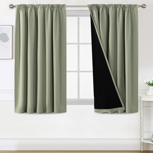 BellaHills 100% Blickdicht Vorhang mit Kräuselband 2er Set H145 x B140 cm Schlafzimmer Gardinen Blickdicht Verdunklungsvorhänge Thermal Curtains Blackout Vorhang, Salbei Hell BellaHills 100% Blickdicht Vorhang mit Kräuselband 2er Set H145 x B140 cm Schlafzimmer Gardinen Blickdicht Verdunklungsvorhänge Thermal Curtains Blackout Vorhang, Salbei Hell von BellaHills