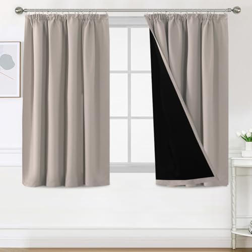 BellaHills 100% Gardinen mit Kräuselband Blickdicht Vorhang Kälteschutz Verdunklungsvorhänge Gardinen Wohnzimmer, Schallschutz Vorhang 2er Set H 137 x B 117 cm, Natur BellaHills 100% Gardinen mit Kräuselband Blickdicht Vorhang Kälteschutz Verdunklungsvorhänge Gardinen Wohnzimmer, Schallschutz Vorhang 2er Set H 137 x B 117 cm, Natur von BellaHills