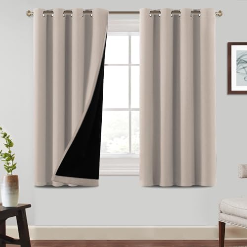 BellaHills 100% Schlafzimmer Vorhänge Blickdicht Natur 2er Set H145x B140cm Kälteschutz Verdunklungsvorhänge Ösen Thermal Curtains Blackout Vorhang BellaHills 100% Schlafzimmer Vorhänge Blickdicht Natur 2er Set H145x B140cm Kälteschutz Verdunklungsvorhänge Ösen Thermal Curtains Blackout Vorhang von BellaHills