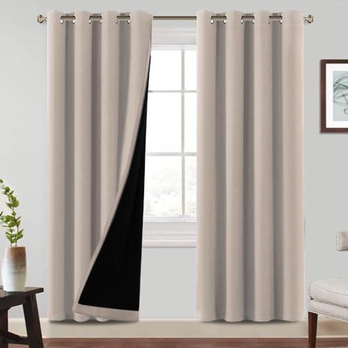 BellaHills 100% Verdunkelung Gardinen mit Ösen 2er Set H240xB140cm Verdunklungsvorhänge für Wohnzimmer Vorhänge Blickdicht Gardinen Kälteschutz, Natur BellaHills 100% Verdunkelung Gardinen mit Ösen 2er Set H240xB140cm Verdunklungsvorhänge für Wohnzimmer Vorhänge Blickdicht Gardinen Kälteschutz, Natur von BellaHills