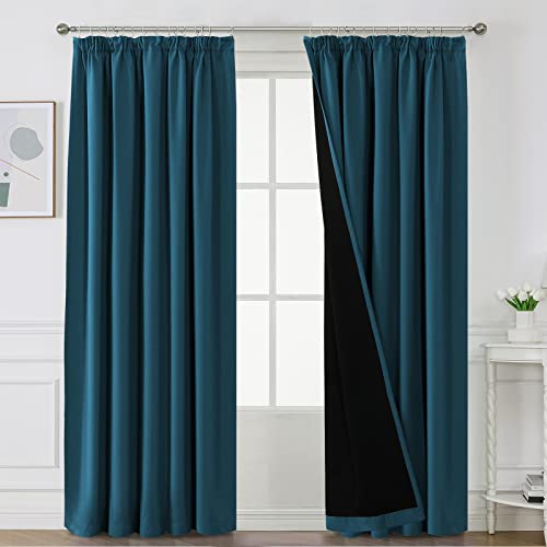 BellaHills 100 % Verdunkelungsvorhänge für Schlafzimmer, wärmeisolierte Vorhänge und Vorhänge, Verdunkelungsvorhänge, Bleistiftfalten, Vorhänge für Wohnzimmer, mit schwarzem Futter, 2 Paneele, 228 x BellaHills 100 % Verdunkelungsvorhänge für Schlafzimmer, wärmeisolierte Vorhänge und Vorhänge, Verdunkelungsvorhänge, Bleistiftfalten, Vorhänge für Wohnzimmer, mit schwarzem Futter, 2 Paneele, 228 x von BellaHills