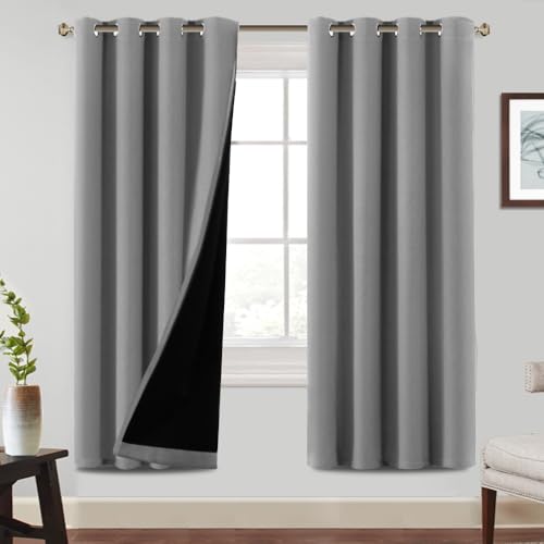 BellaHills 100% Verdunkelungsvorhang vorhänge 2er Set Blickdichte Vorhang für Schlafzimmer Gardinen Taubengrau Blackout Curtains for Bedroom, H 214 x B 132 cm BellaHills 100% Verdunkelungsvorhang vorhänge 2er Set Blickdichte Vorhang für Schlafzimmer Gardinen Taubengrau Blackout Curtains for Bedroom, H 214 x B 132 cm von BellaHills