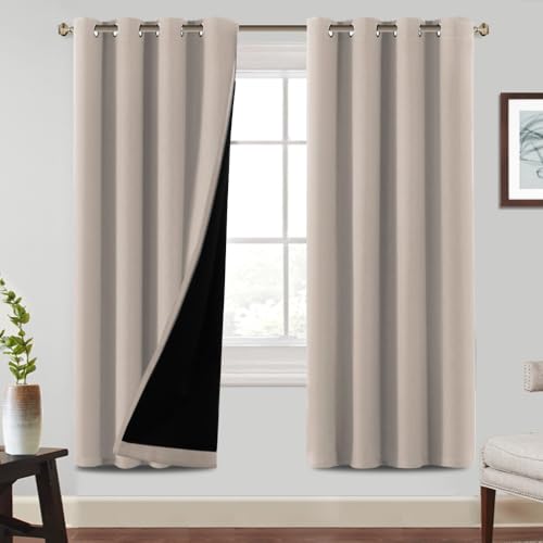 BellaHills 100% Verdunklungsvorhänge Schlafzimmer Gardinen mit Ösen 2er Set H214 x B132cm Blickdicht Thermo Gardinen Curtains for Living Room, Natur BellaHills 100% Verdunklungsvorhänge Schlafzimmer Gardinen mit Ösen 2er Set H214 x B132cm Blickdicht Thermo Gardinen Curtains for Living Room, Natur von BellaHills