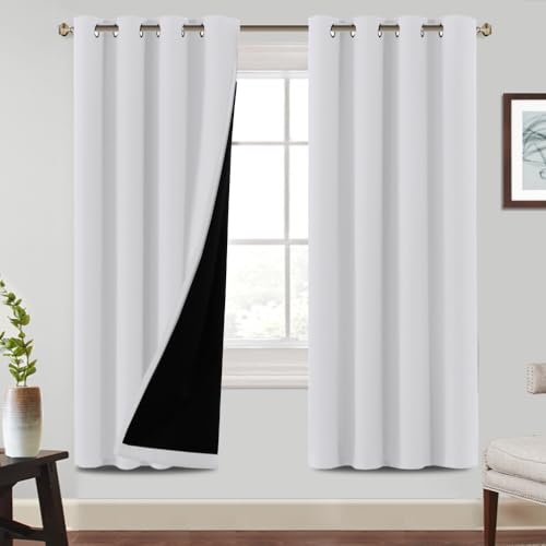 BellaHills 100% Verdunklungsvorhänge Wohnzimmer H 225 x B 140 cm Gardienen mit ösen Grau-weiß Blickdicht Ösenvorhang Verdunkelung Fenster Vorhänge BellaHills 100% Verdunklungsvorhänge Wohnzimmer H 225 x B 140 cm Gardienen mit ösen Grau-weiß Blickdicht Ösenvorhang Verdunkelung Fenster Vorhänge von BellaHills
