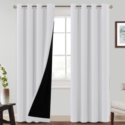 BellaHills 100% Wohnzimmer Gardinen mit Ösen 2 Stücke Schallschutz Vorhang Blickdicht Verdunklungsvorhänge für Wohnzimmer H240xB132cm, Grau-weiß BellaHills 100% Wohnzimmer Gardinen mit Ösen 2 Stücke Schallschutz Vorhang Blickdicht Verdunklungsvorhänge für Wohnzimmer H240xB132cm, Grau-weiß von BellaHills